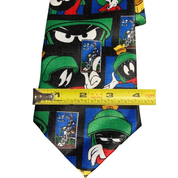 Looney Tunes Marvin The Martian Neck Tie Vintage 90s 1997 Stamp Collection - Picture 4 of 9